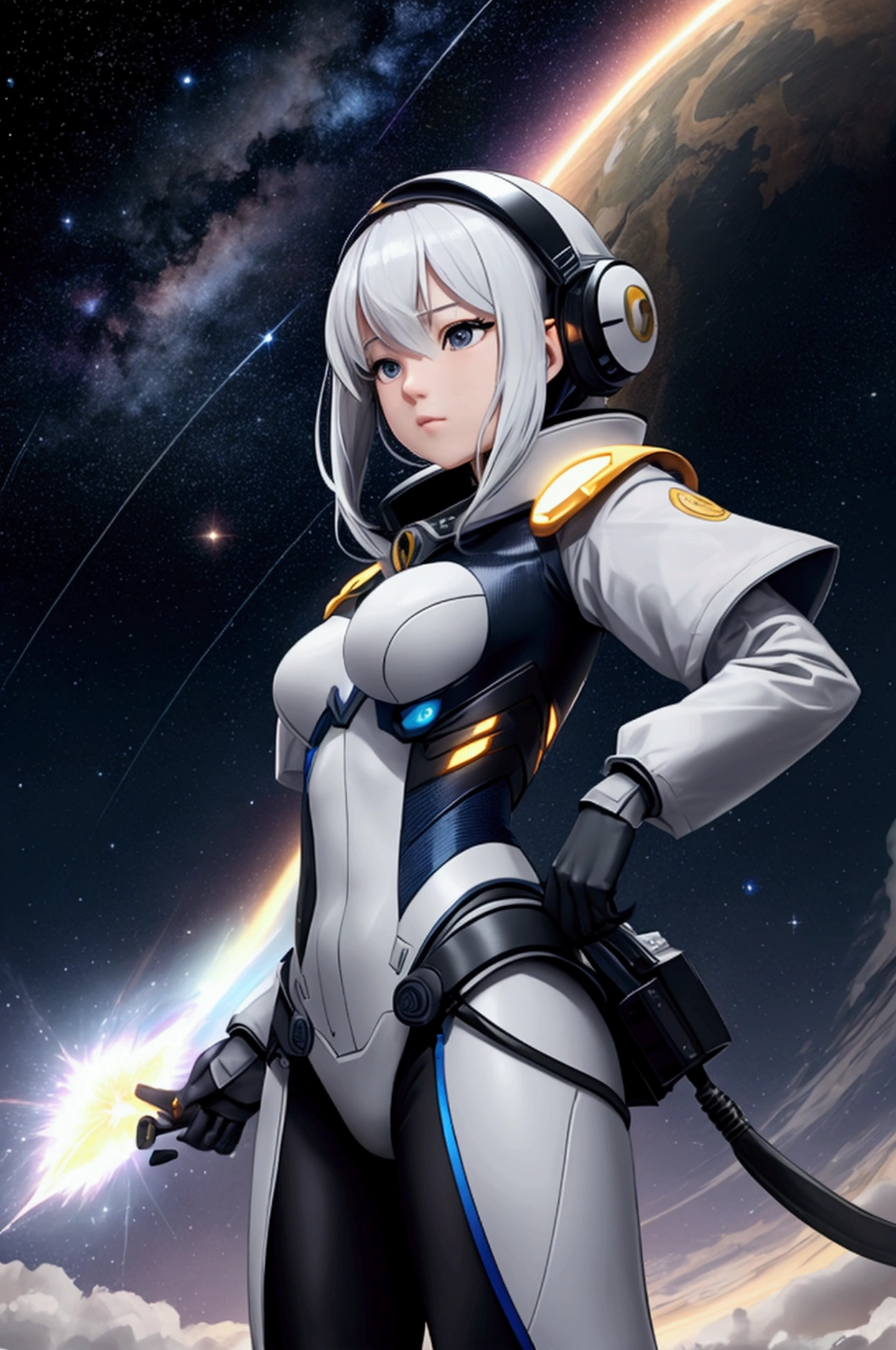 name: Stellar Night（Stella Knight）
real name: Lee Anderson (Lee Anderson)
place of birth: Los Angeles、California Age: 28 Years Old Background Story:
Lee AndersonはNASAのエンジニアであり、He is also an astrophysicist.。one day、NASA&#39;s space station is hit by an energy wave from another dimension.、His body absorbs the energy of the planet.。the result、He is a hero with extra-dimensional powers.、Stellar Nightに変わる。his mission is、Protecting Earth from cosmic threats and interdimensional instability。

ability:
Stellar Energy Manipulation:

Harnessing the energy emitted by the sun and stars、Can create a barrier to defend against beam attacks.。
Capable of moving at close to the speed of light。
Gravity operation:

Ability to freely control gravity on oneself or other objects。Make enemies float、You can free yourself from gravity and fight like in outer space.。
宇宙感知ability:

Detecting life and threats in outer space、Possible to communicate with extraterrestrials。
Interdimensional Journey:

Open the door to another dimension、他の次元に移動するability。This、Fighting against evil from another dimension、Eliminate the extra-dimensional threats that exist on Earth。
character:
Calm: Very theoretical、Have the calm judgment of a scientist。
Sacrificial Spirit: Always protecting the Earth and humanity、I am prepared to sacrifice my life。
introverted: I often spend my time alone immersed in thought.、I have difficulty getting deeply involved with others。
Weaknesses:
Excessive energy absorption: Absorbing too much star energy puts a great strain on the body.、There is a risk of losing control。
Emotional Fluctuations: When emotions become unstable、Energy cannot be handled accurately。
Costumes:
design: Costumesは宇宙をイメージした黒と金の模様が施され、A star symbol shines on the chest。The helmet has a visor、Equipped with a function to analyze enemy movements。
Stellar Nightは、Facing a cosmic threat、A hero who fights to protect peace on Earth.。