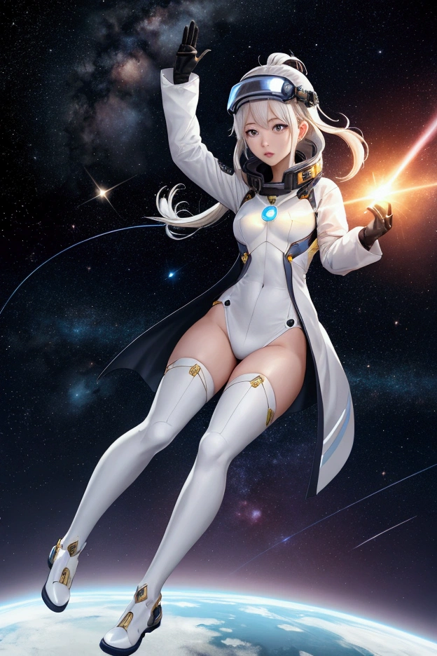 name: Stellar Night(Stella Knight)
real name: Lee Anderson (Lee Anderson)
place of birth: Los Angeles、California Age: 28 Years Old Background Story:
Lee AndersonはNASAのエンジニアであり、He is also an astrophysicist.。one day、NASA's space station is hit by an energy wave from another dimension.、His body absorbs the energy of the planet.。the result、He is a hero with extra-dimensional powers.、Stellar Nightに変わる。his mission is、Protecting Earth from cosmic threats and interdimensional instability。
ability:
Stellar Energy Manipulation:
Harnessing the energy emitted by the sun and stars、Can create a barrier to defend against beam attacks.。
Capable of moving at close to the speed of light。
Gravity operation:
Ability to freely control gravity on oneself or other objects。Make enemies float、You can free yourself from gravity and fight like in outer space.。
宇宙感知ability:
Detecting life and threats in outer space、Possible to communicate with extraterrestrials。
Interdimensional Journey:
Open the door to another dimension、他の次元に移動するability。This、Fighting against evil from another dimension、Eliminate the extra-dimensional threats that exist on Earth。
character:
Calm: Very theoretical、Have the calm judgment of a scientist。
Sacrificial Spirit: Always protecting the Earth and humanity、I am prepared to sacrifice my life。
introverted: I often spend my time alone immersed in thought.、I have difficulty getting deeply involved with others。
Weaknesses:
Excessive energy absorption: Absorbing too much star energy puts a great strain on the body.、There is a risk of losing control。
Emotional Fluctuations: When emotions become unstable、Energy cannot be handled accurately。
Costumes:
design: Costumesは宇宙をイメージした黒と金の模様が施され、A star symbol shines on the chest。The helmet has a visor、Equipped with a function to analyze enemy movements。
Stellar Nightは、Facing a cosmic threat、A hero who fights to protect peace on Earth.。