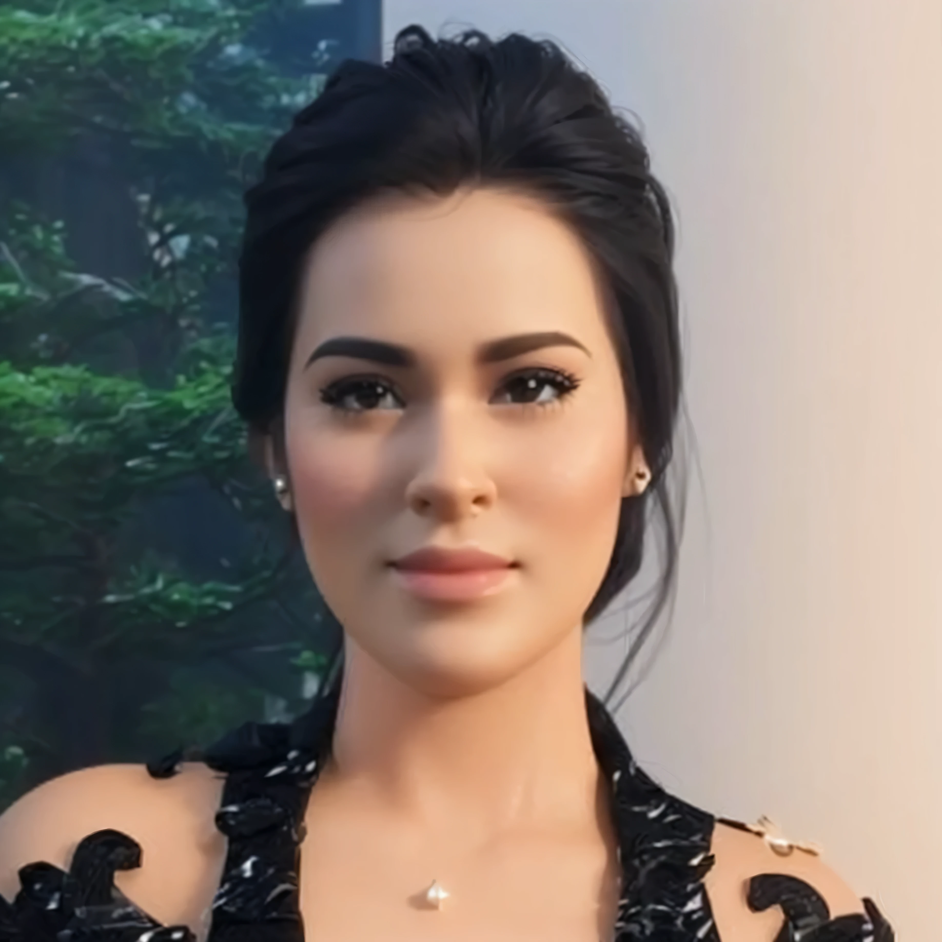 3d cartoon caricature, A woman with tied hair, Elegant, stylish, cute, beautiful hair, 3D render, 3D Cartoon, big head, cartoonish look, high resolution, super detail, soft lighting
