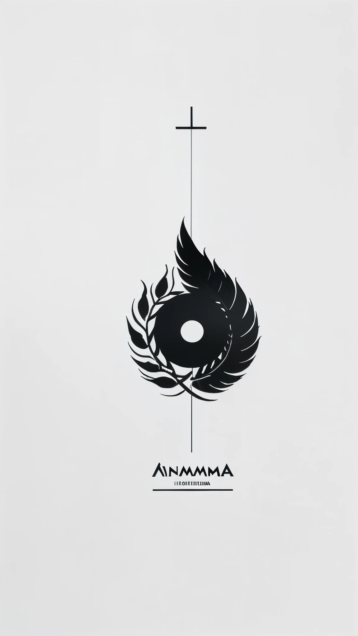 A minimal, modern, simple, cinematic logo design for the brand “Penamemoria". Create a modern, minimalistic, high-quality, masterpiece, fantastic, poetic feather that symbolizes dreams and stories.