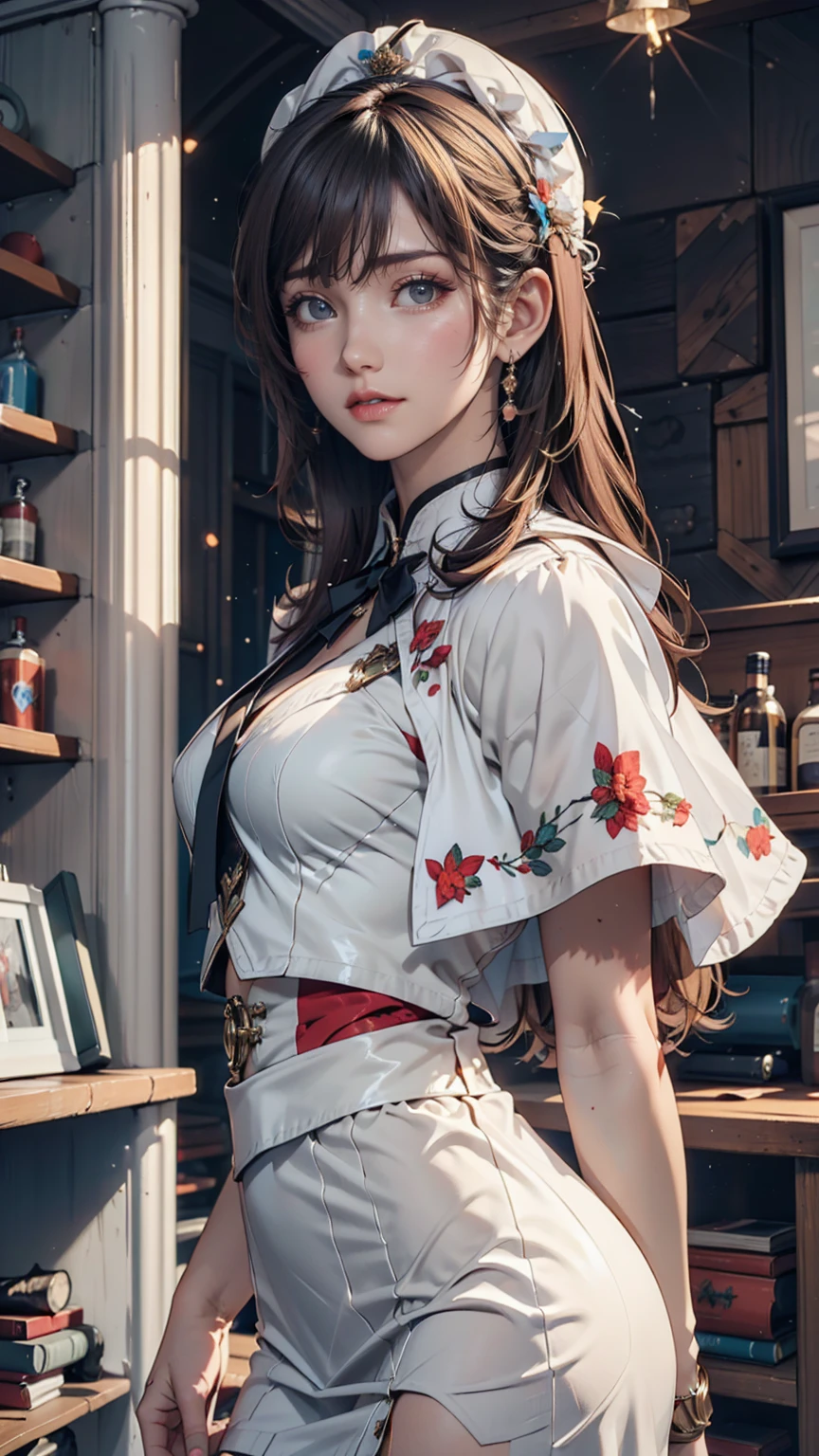 Highest quality,masterpiece,Ultra-high resolution,(Photo realistic:1.4),One Girl,View your audience,Japanese women,garter belt、Garter Stockings、punk、Three Women、Rock Live、Electric guitar、base、drum
