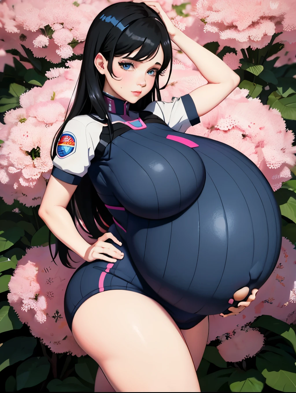 Black hair,Big  Bump pregnant , Big , nipple, cum,16 yl, Big pregnant Belly, Big Pregnant girl, Largest Belly of Pregnant, Huge Pregnancy Belly, blue eyes, huge 9 months Pregnancy Belly, D. Va, blue suit