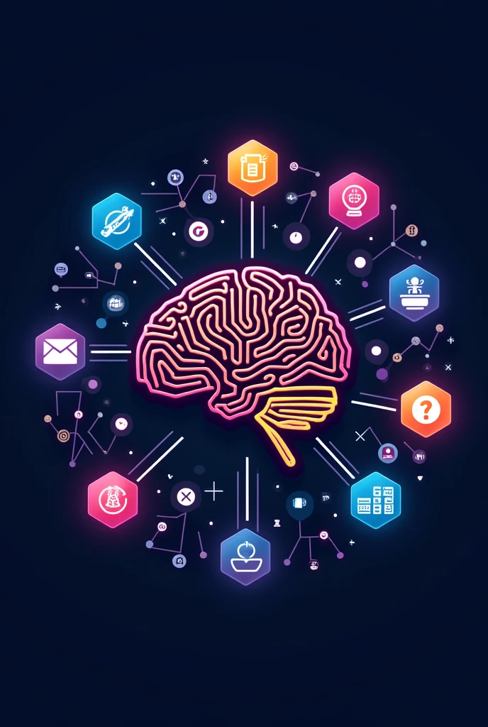 A logo for artificial intelligence event which contains presentations,ppt,games,quiz and cultural activities related to ai