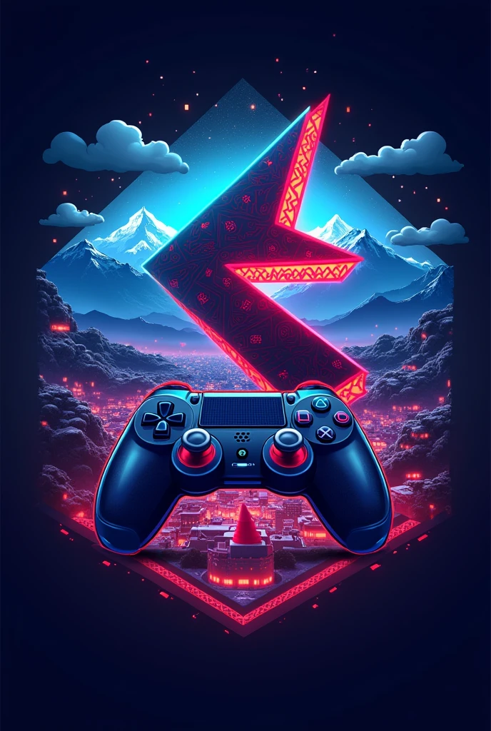 Gaming hub nepal logo with animated background