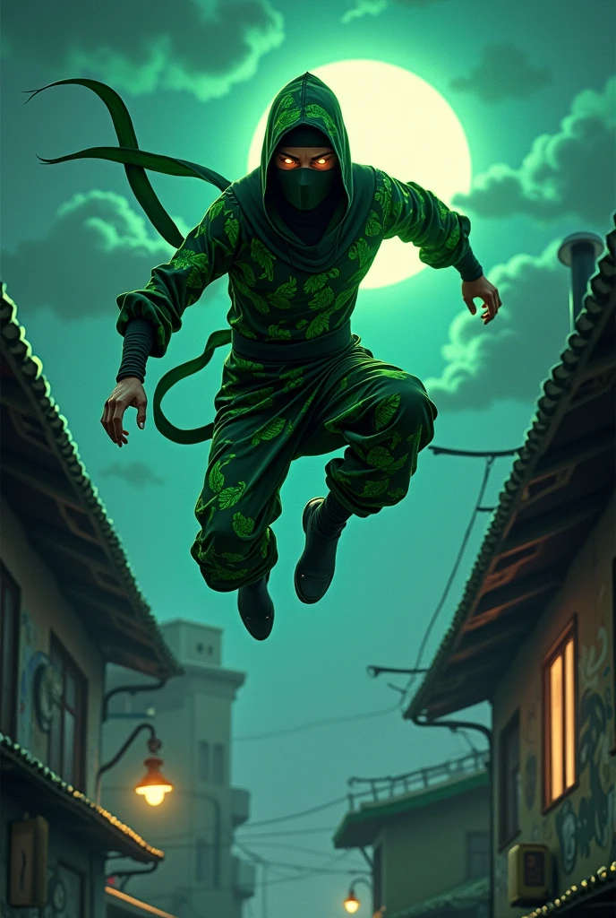 Ninja wearing potleaf uniform