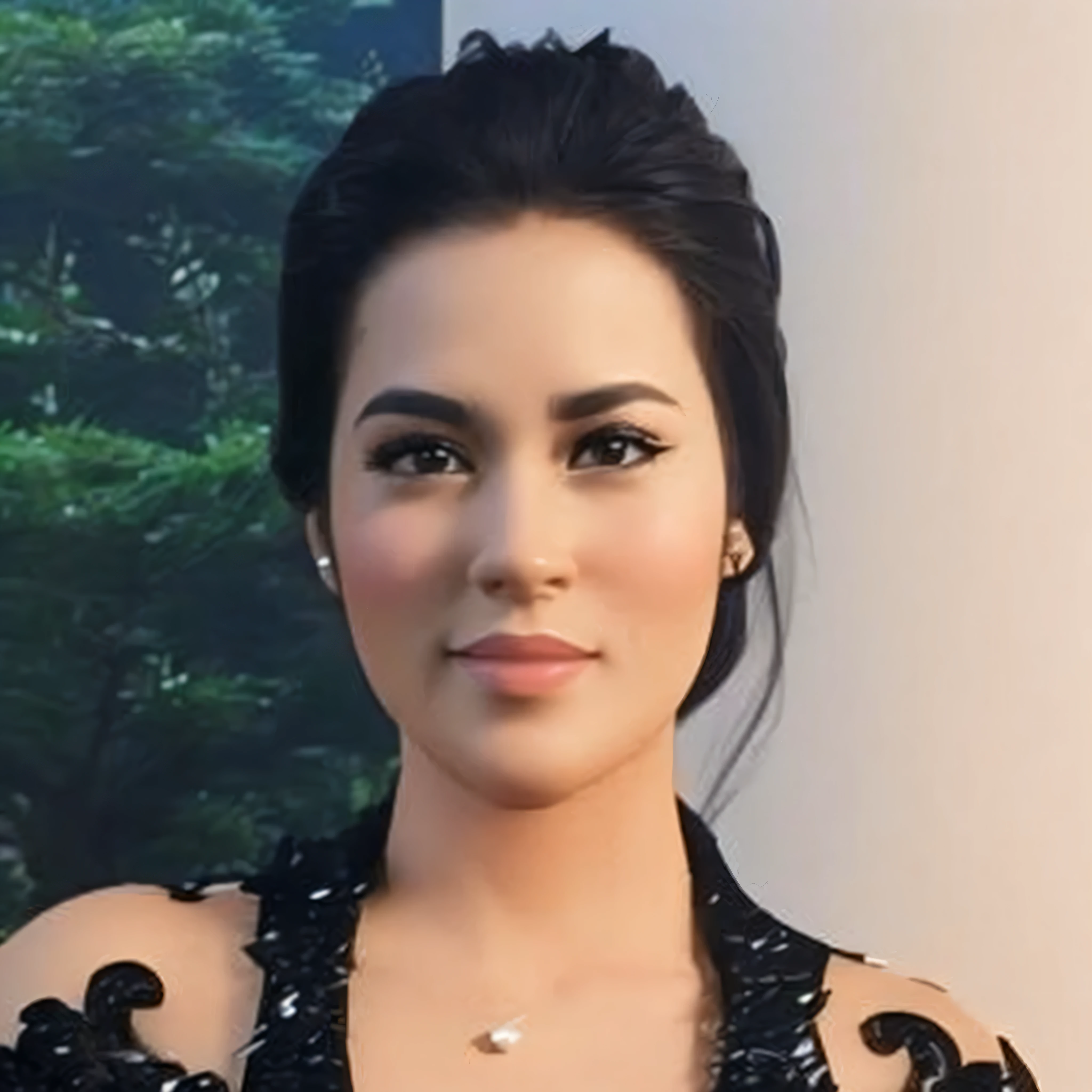3d cartoon caricature, A woman with tied hair, Elegant, stylish, cute, beautiful hair, 3D render, 3D Cartoon, big head, cartoonish look, high resolution, super detail, soft lighting