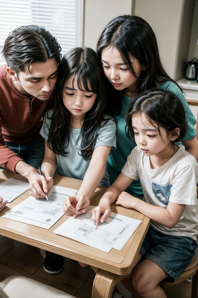 
Here's a detailed prompt for generating a high-quality image on the theme "Orçamento Familiar: Como Planejar para um Ano Financeiro Saudável":

Prompt for Image:

Create an image that visually represents the concept of "Family Budgeting: How to Plan for a Healthy Financial Year." The central scene shows a family of four gathered around a kitchen table, discussing their finances with a laptop and budget planner open. The parents are explaining the budget to their children, emphasizing financial education. Surrounding the family, incorporate symbolic elements like a calendar with monthly savings goals, envelopes labeled for different expenses (e.g., groceries, utilities, education), and a piggy bank. The background includes subtle icons like a home, car, and vacation, representing financial goals. The color palette is warm and inviting, with soft lighting to create a sense of harmony and collaboration within the family.

Image Size: 1024x1024 pixels