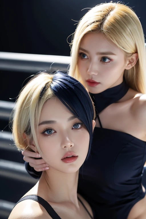 Snowstorm,,Snowstorm (One Punch Man),1 girl,Large Breasts、Long dark green dress,collar、Long sleeve、Pearl Necklace、beauty、Long sleeve、collar、beauty的女人、Pretty Face、Crawling on all fours