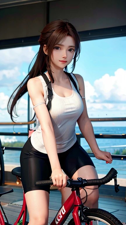 Girl riding a bicycle