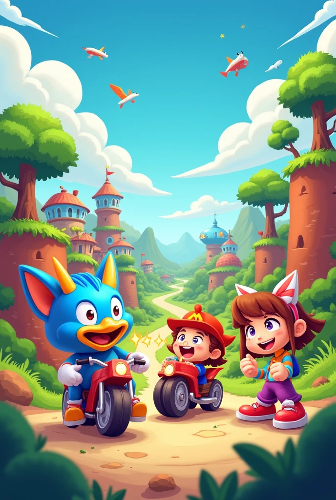 Follow my id with animated games cartoon