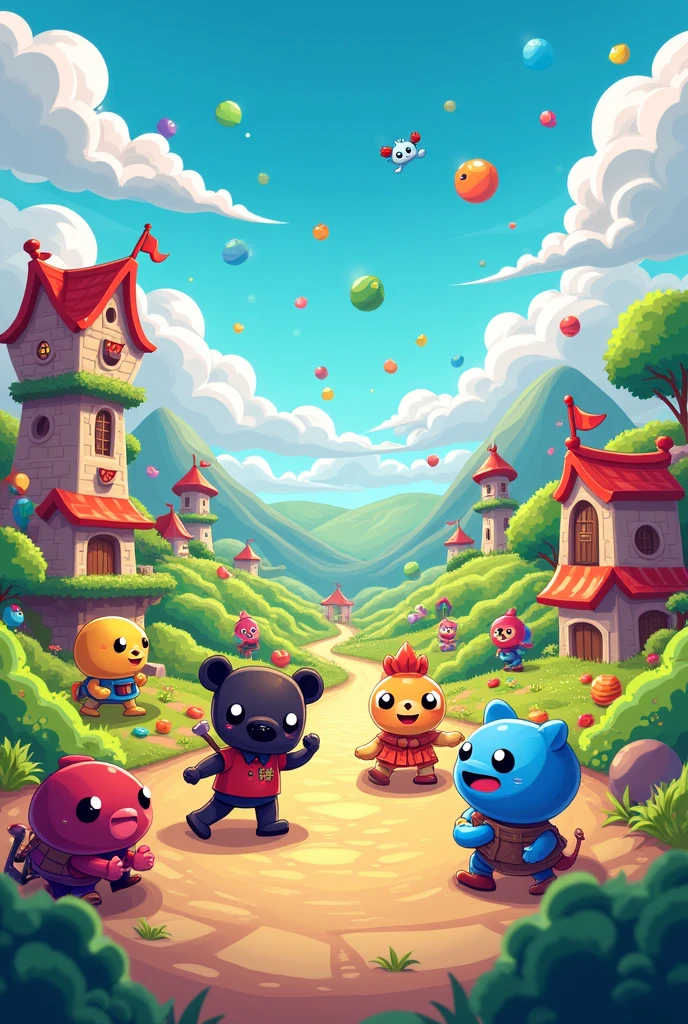 Follow my id with animated games cartoon