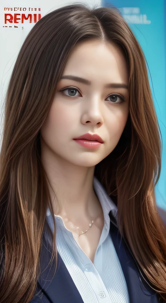 realistic,polite dress,(Fighter Action War Movie Poster),(foundation film reference: 1.8),realistic,Air Force general uniform,(realistic face resolution),movie pose,adult,skinny,big,one long-haired dark blonde woman,serious face,SF,SF,Various support characters