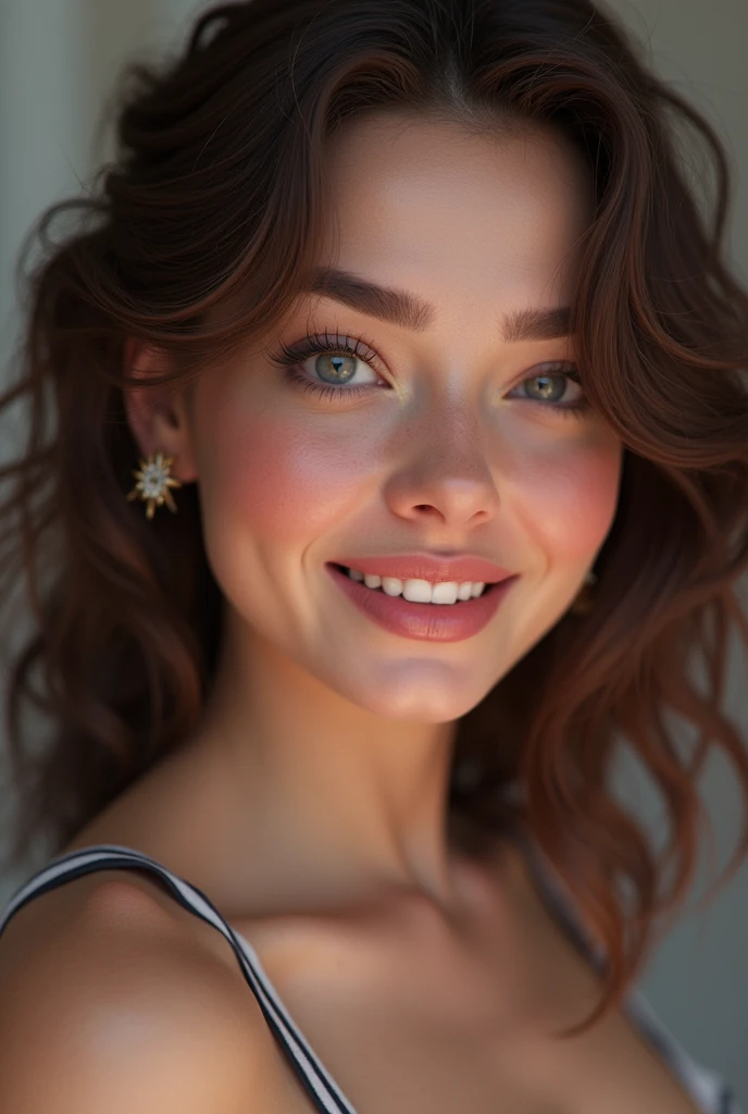 girl(beautiful face by magali villeneuve, pink lips, curvy, curly, happy, shy, seductive,),uhd, shadering VRay, RTX, realistic drawing, realistic eyes, 8k, realistic light, opengl-shaders, post-processing