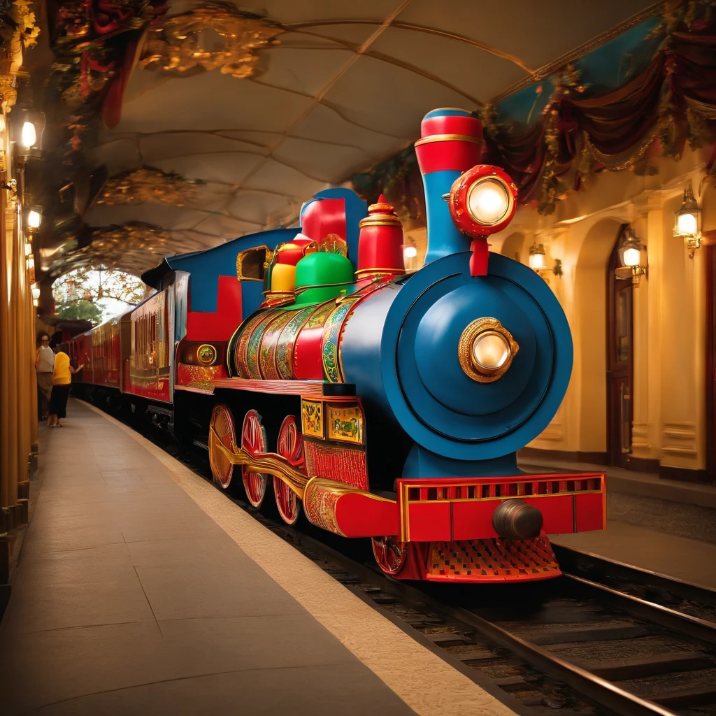 Decorated train for birthday party 