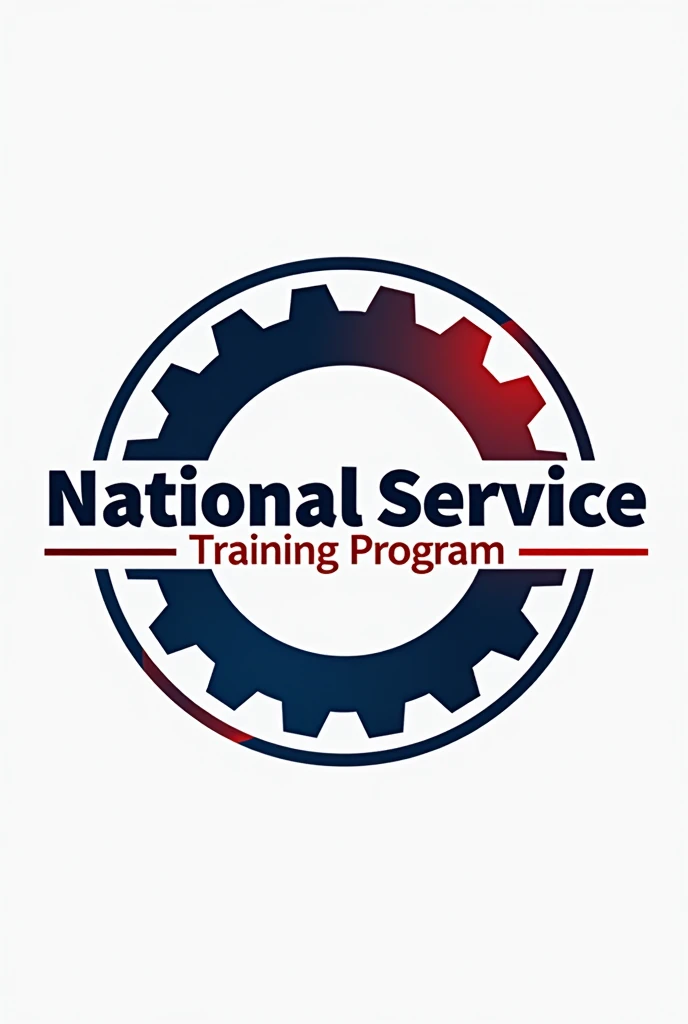 make a logo of our subject national service training program and use a gear that surrounds it