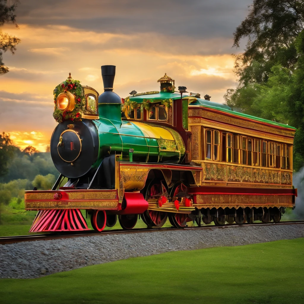 Decorated train for birthday party