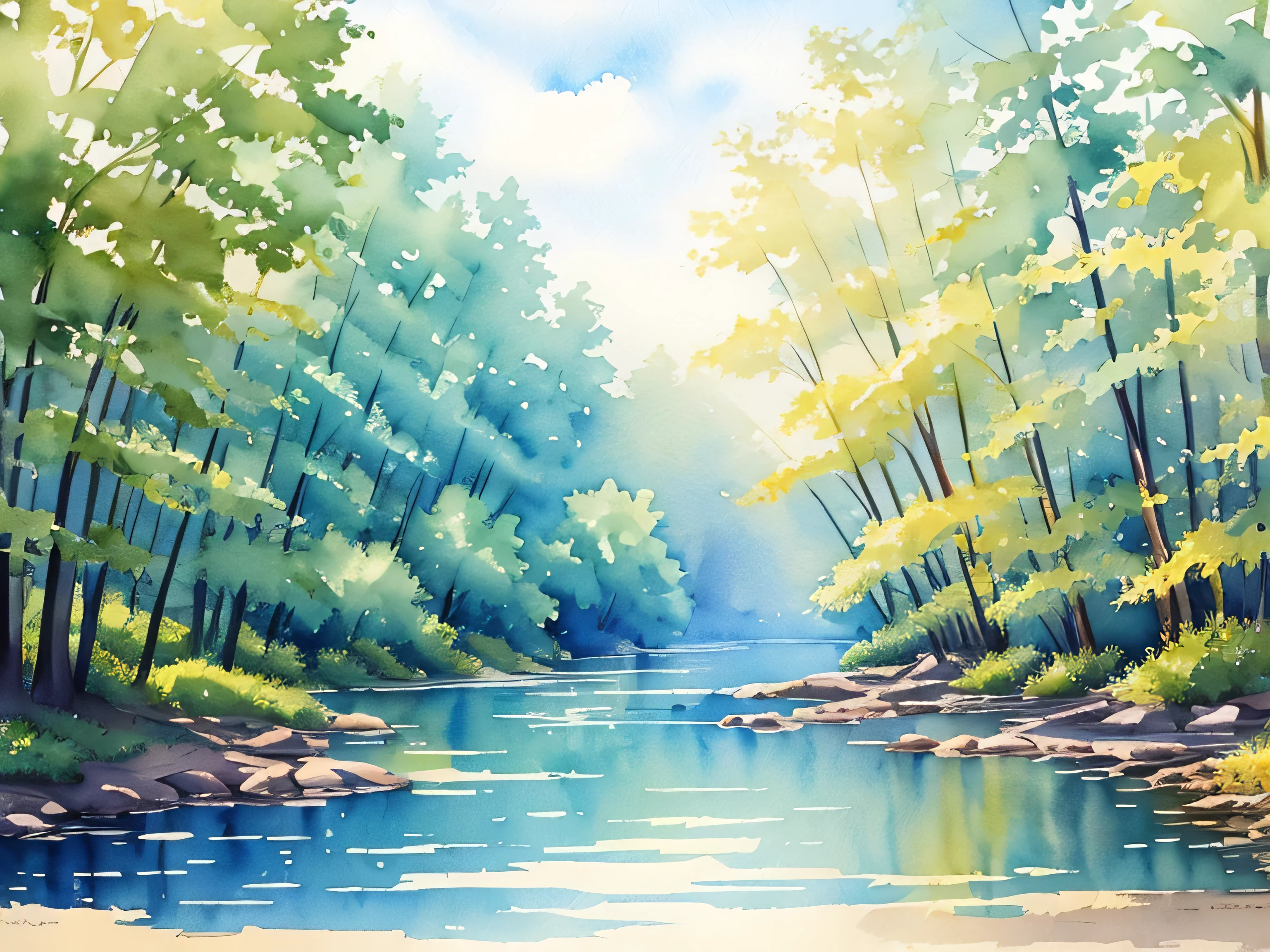 A background with a gentle atmosphere a watercolor painting