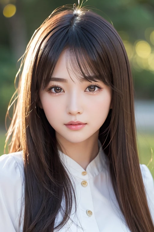 High-quality, ultra-realistic portraits。She has fox-like facial features.、Arched eyebrows for a soft look、Big, sparkling eyes are attractive。The face has a rounded contour、It exudes a gentle atmosphere。The nose is small and well-formed.、The lips are natural in colour and have a moderate thickness.。The skin is transparent、Has a healthy glow。Makeup is natural、She uses thin foundation and subtle lip color.。The lighting is soft and natural.、Accentuating facial features、Does not emphasize shadows。The background is simple and has a blurred gradient.、Focus on the face。