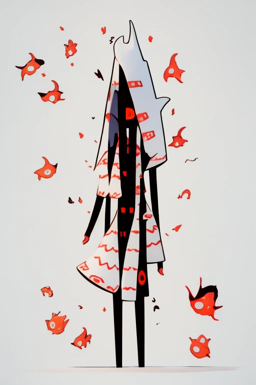 Primary school students young small height: 130cm Standing picture Simple design The dress is a one-piece camisole Sleeveless No sleeve Long Hair Long black hair Hair is black Red eyes Shoulder-baring ahoge Kokeshi