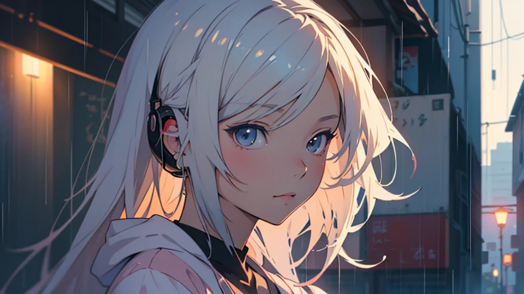 anime girl listening to music in the rain, realistic cute girl painting, artwork in the style of guweiz, trending on artstration, detailed portrait of anime girl, beautiful anime portrait, portrait of cute anime girl, cute anime girl portrait, lofi portrait, portrait anime girl, digital anime illustration, a beautiful artwork illustration, beautiful anime girl, lofi artstyle