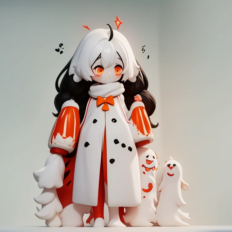 Primary school students young small height: 130cm Standing picture Simple design The dress is a one-piece camisole Sleeveless No sleeve Long Hair Long black hair Hair is black Red eyes Shoulder-baring ahoge Kokeshi