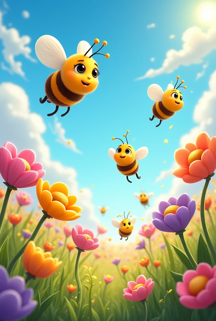 honey bees , cartoons 