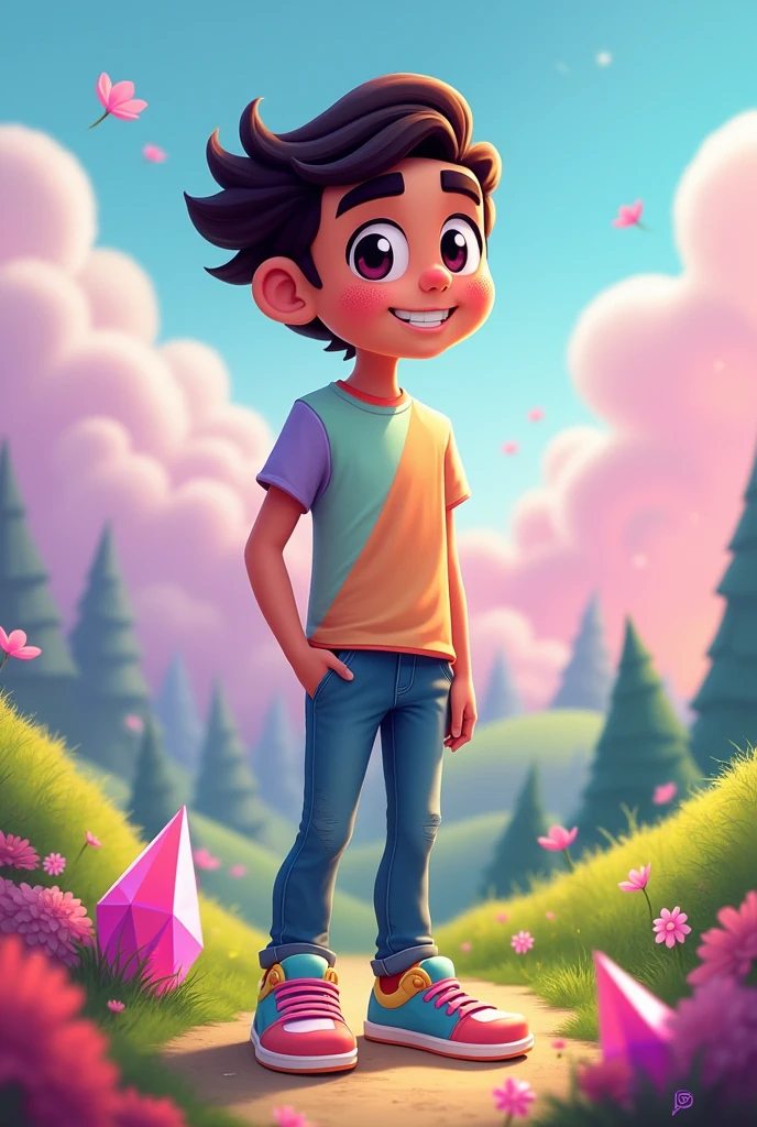 An animated character that looks like it's straight out of Steven Universe, Moreno and a good outfit, common and ordinary