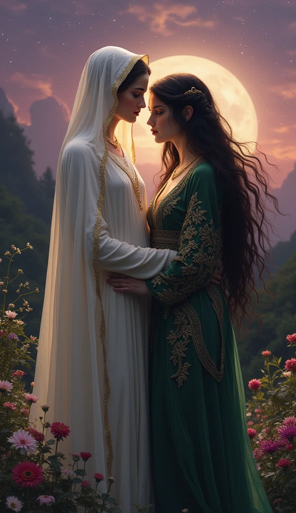 The beautiful Virgin Mary and the alluring succubus