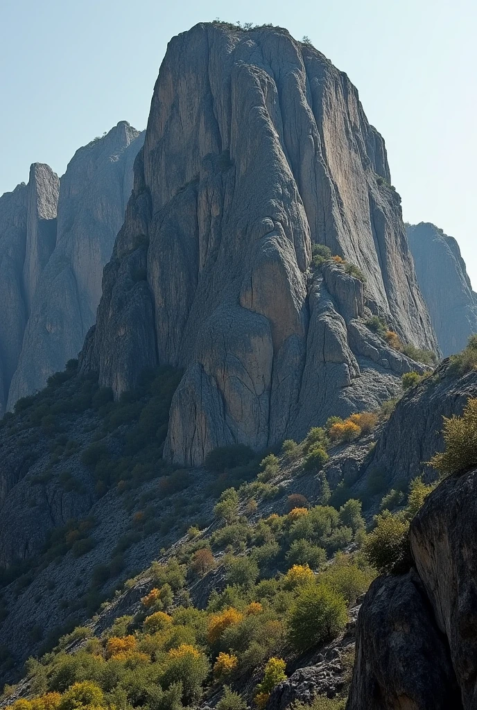 "Gehlour Mountain is a granite geological formation with a height of 109 meters and a length of 91 meters. Its surface is rough and uneven, with steep slopes and a rounded summit. The mountain has a dark coloration, With shades of gray and brown, and is composed of solid rock with visible cracks and fissures. Vegetation is scarce on the steeper slopes, but in the lower areas there are trees and shrubs that grow in the cracks and crevices of the rock."