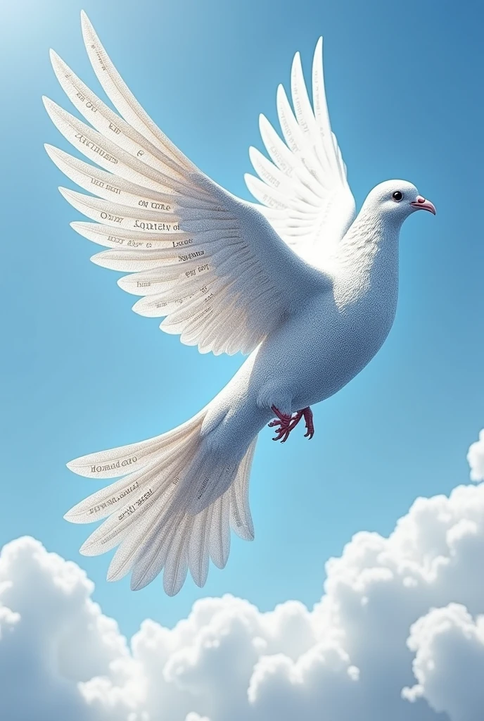 Word Wikang Filipino that form in a dove bird