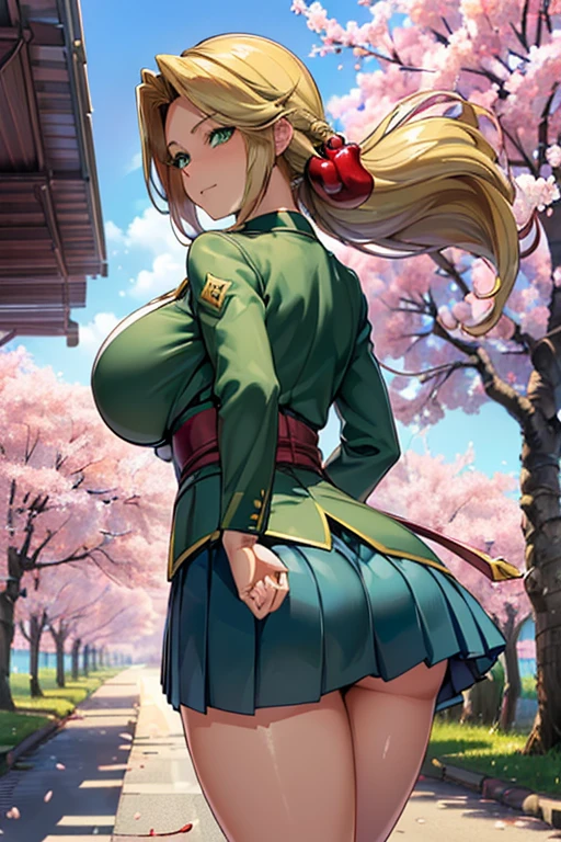8k((back,Turn around:1.5))
8kんで(A sloppy smile, The face we're looking for, Mischievous face:2.3)
(((Focus on the face,The facial expression is accurate)))
((woman,Huge breasts, (Huge breasts:1.5),Are fat,とても唇が赤いHuge breastsを強調,Big Ass,Narrow waist,Long legs,Green Eyes立っている)) 8k((((Anime Style),(The facial expression is good))))8k(((((Anime Style)Green Eyes))))
8k((Morning))8k((Beauty))((学生blazer15歳学生服 緑のネクタイ, blazer, Pleated skirt)) 8k(Close-up of the face:1.5)
8k(((back, Turn around, Walking, The wind is blowing, A road lined with cherry trees:1.3)))
