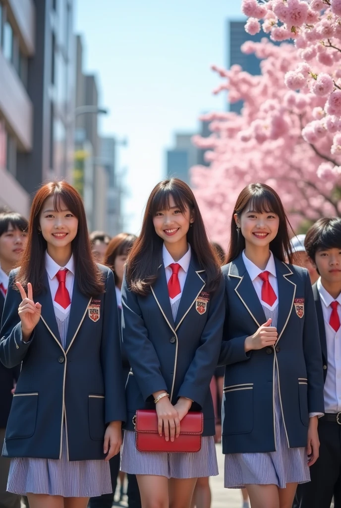 A photo of young people, uniform, Japan