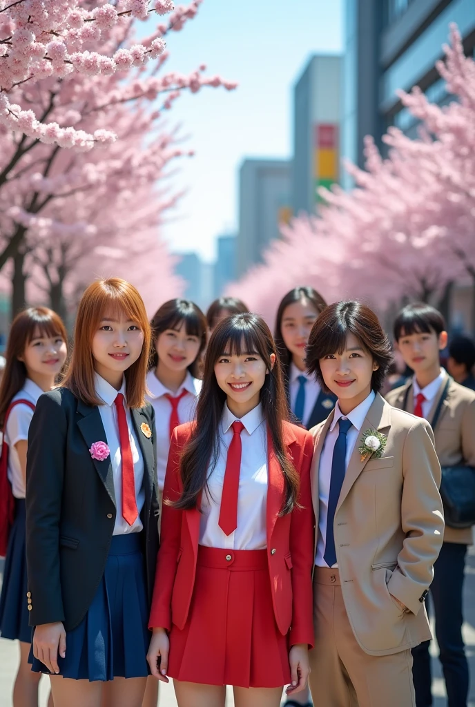 A photo of young people, uniform, Japan