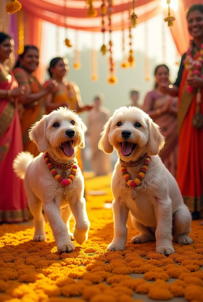 White dog dog and bitch indian wedding but haldi functions