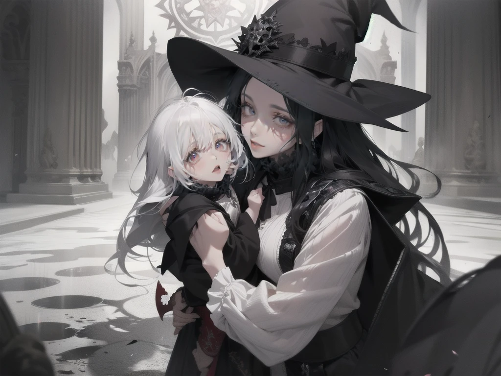 、Very large breasts、beautiful girl、Very beautiful girl、Witch Costume、cute、、smile、Long skirt、Black long boots、.(Highest quality,4K,High resolution,masterpiece:1.2),Very detailed,Realistic:1.37,Spooky altar background,Dark fantasy,Red color scheme,Ominous atmosphere,Eye-catching,Storytelling,anatomy,Anime Style,Concept Art,beautiful細部までこだわった顔と (((Red eyes ))),A terrifying ritual ,Satanic Ritual,Premature death,inappropriate behavior,クレイジーなsmile,Scythe Face,Girl Monster, beautiful, Delicate facial features, Sharp Eye, Sharp FangS, pale Skin, Dark Background, Dramatic ShadowS, Gothic style, Gloomy atmosphere, Dark fantasy, One person&#39;S, Please open your mouth wide, Open your mouth and baring your teeth,Sharp teeth like a beaSt, Wide lips, very wide mouth, Vermilion cheeks, ,(Blood splatter:1.4),Scary smile, smile,Angel Design, TwiSted smile、Bloody、bleeding from the head,,,,,、Blood splatter、,(Blood splatter:1.4),skull,Horror Style, ((fantasy sweet magician&#39;Have　Witch Costume)), ((Flowing blonde hair)), ,(Blood splatter:1.4),Female curves, Sexy flat Stomach, Perfect hands, Perfect anime face, (Pink tutu dress)), Are standing, ((邪悪なsmile)), ,(Blood splatter:1.4), Steam circulateS, Moonlight Illumination, (Blood splatter:1.6),アニメAngel Design, TwiSted smile、Bloody、bleeding from the head,,,,,、Blood splatter、,(Blood splatter:1.4), skull,Gothic architecture、Western architecture、Fantasy World、,Victorian cities, Skeleton GaS Light,Absurd, High resolution、 ((Tabletop)), ((Highest quality)), (Very detailedな), ((Very detailed)), (beautiful), ((cute)), (NFSW:1.8), One personで,(10 years old:1.6)、(world&#39;Most terrifying and incredibly creepy beautiful girl:1.5)beautiful face、pale, beautiful肌、beautiful金の髪、優しくsmileむ、Dark building ruins、(snow white&#39;Frill dress:1.3)、(The dark ruins are stained with blood:1.3)、(少女は血の海の中にAre standing:1.5)、(The ground is full of blood:1.3)、(The girl lost a lot of blood......:1.3)、(クレイジーなsmile:1.6)、SpiritS、(Blood dripping from the mouth:1.3)、
