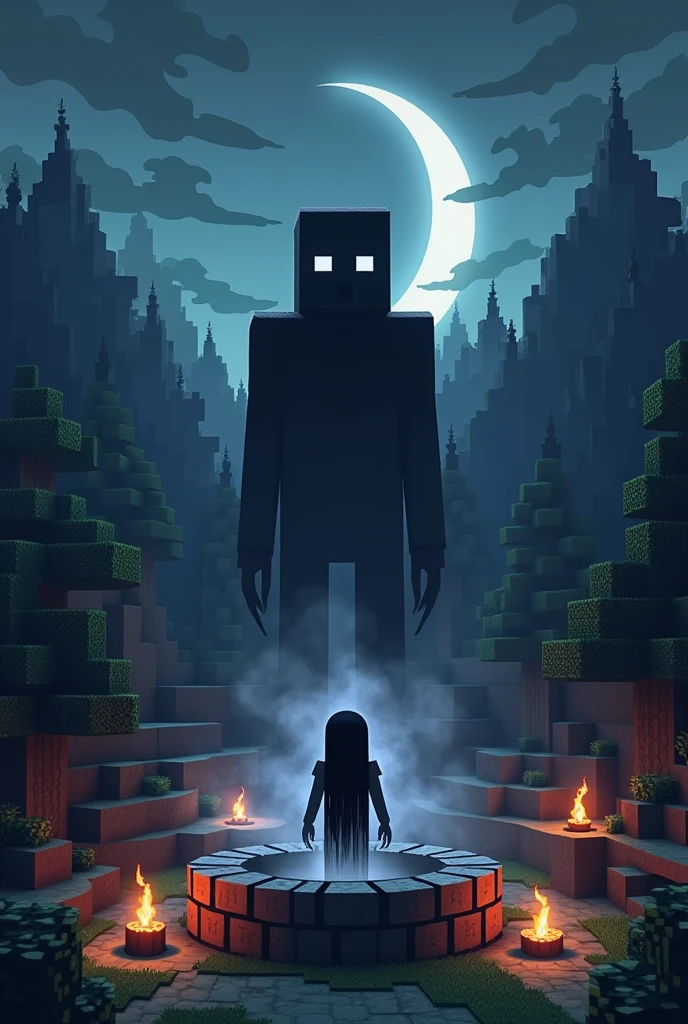 Create herobrine and Sadako in Minecraft style
I said herobrine not ghost