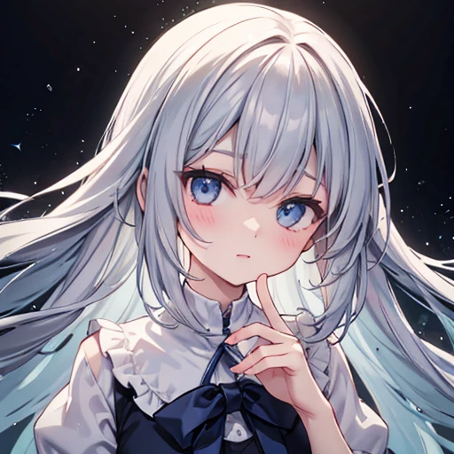 one person's、animation、Hair length、light black hair、Brown eyes、blazer、(Plain white shirt)、(ribbon)、(Dark Blue Skirt)、Confused face、high quality、最high quality、Front view、Full Body Lesbian