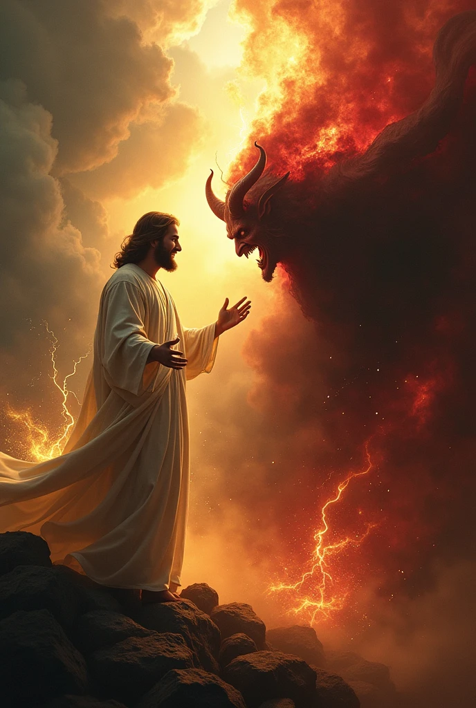 A devil and god jesus