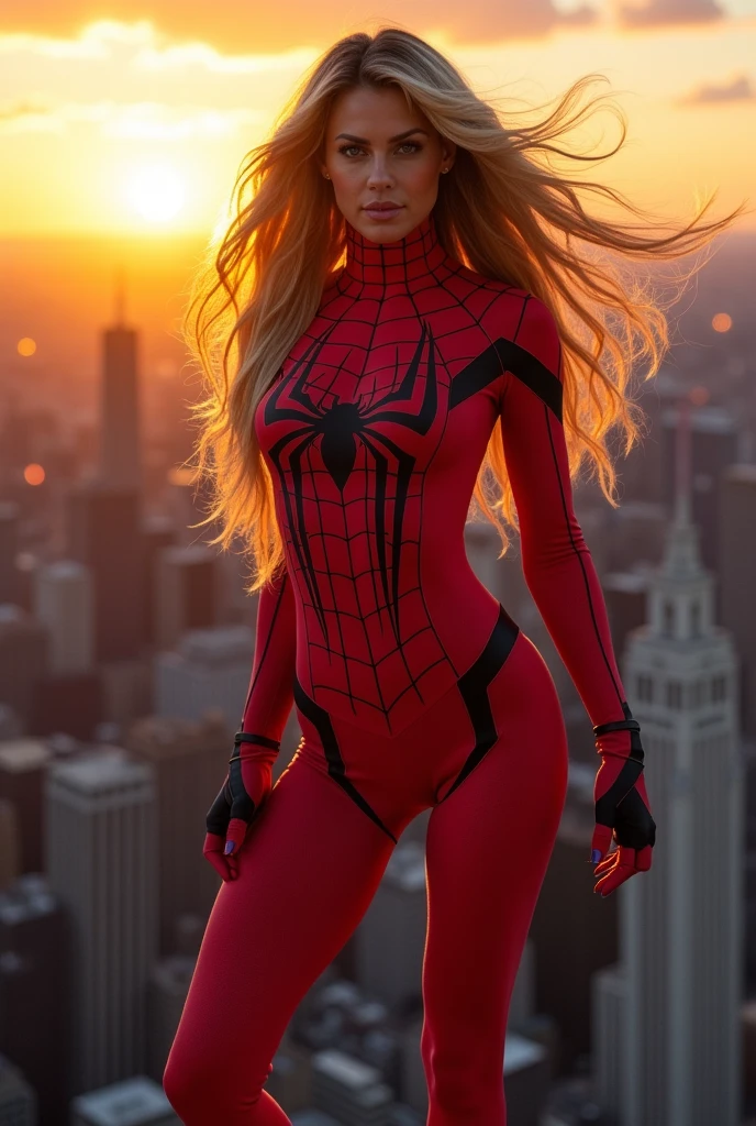 Shakira dressed as Spiderwoman