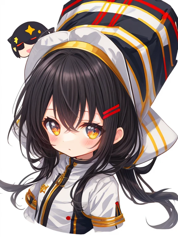 SD, (White background), (Chibi Character) , Small girl