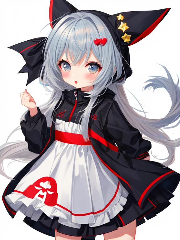 SD, (White background), (Chibi Character) , Small girl