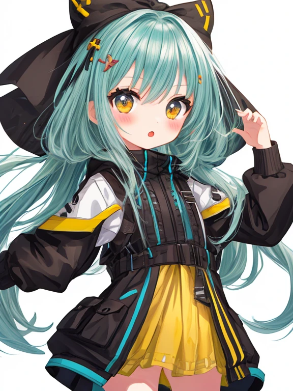 SD, (White background), (Chibi Character) , Small girl
