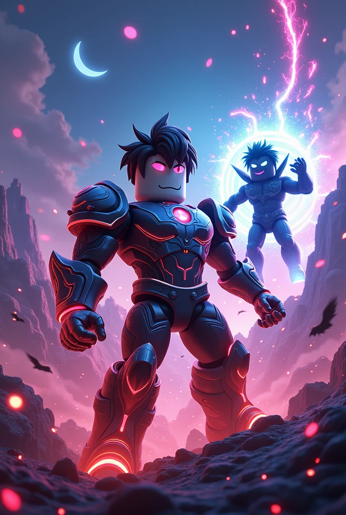 Fundo com uma imagem aleatória do jogo YBA do Roblox com um Title sobre pondo a imagem, Title (KCR COMBO+VAMP YBA)