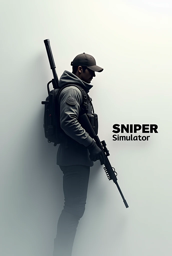 CREATE AN ICON AND TEXT PUT "Sniper simulator" Do it with real letters and no background