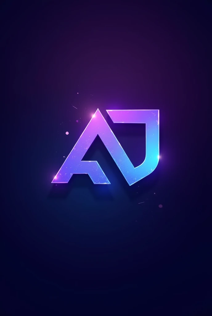 Can you create an image with a logo featuring the initials A and J for a Twitch profile, in a minimalist style?