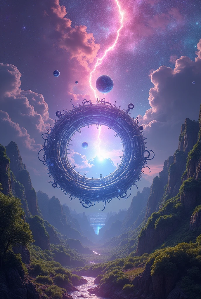 A image to two universe inter connecting by a time machine