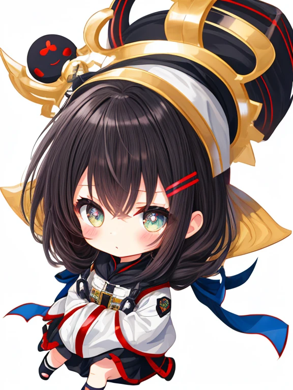 (White background), (Chibi Character) , 1 Small girl
