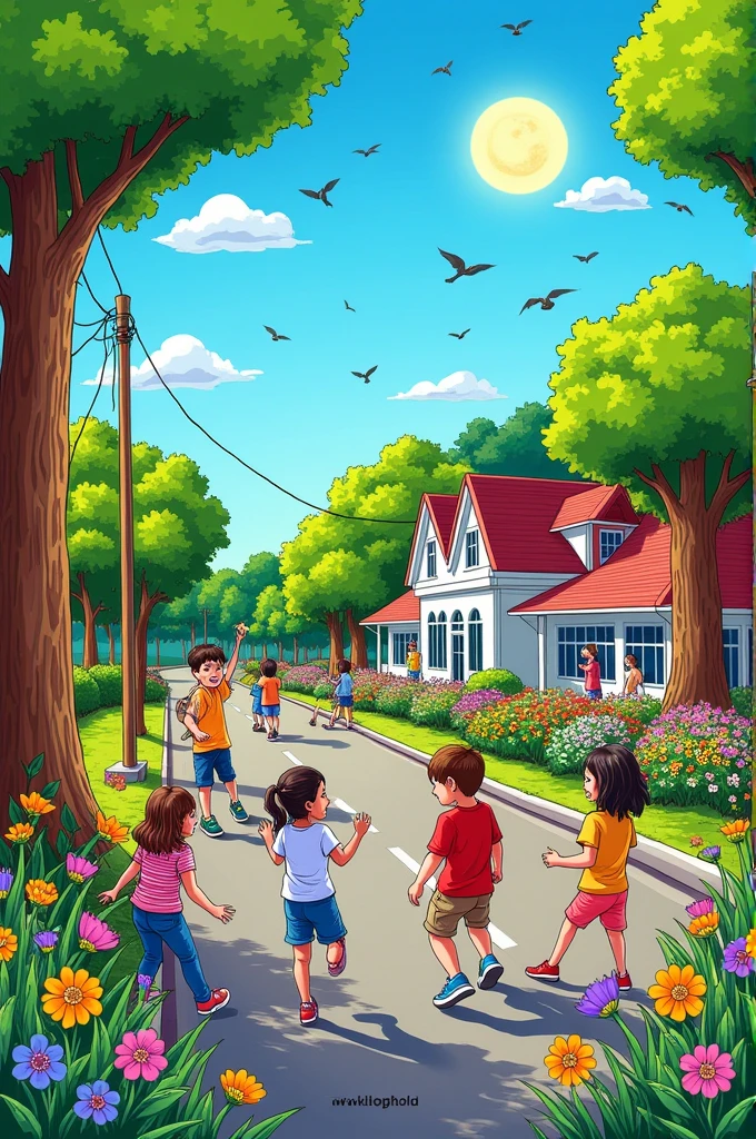 A poster on Plantation Drive by SGM Club by kids