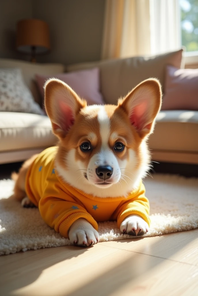 Corgi
Pig-like roundness
Wearing pajamas