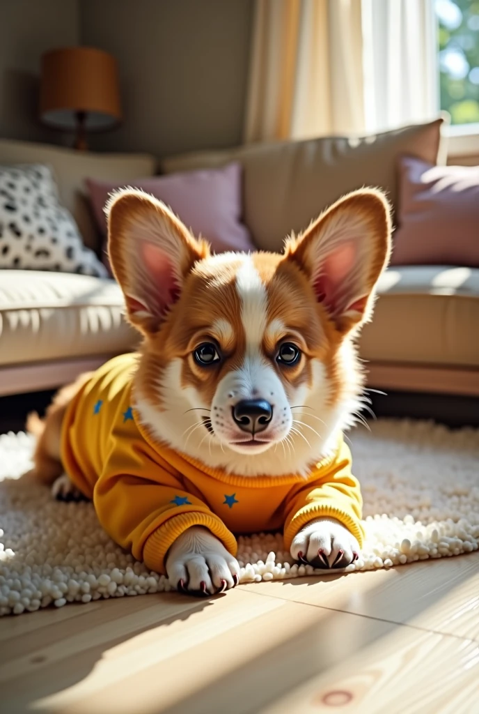 Corgi
Pig-like roundness
Wearing pajamas